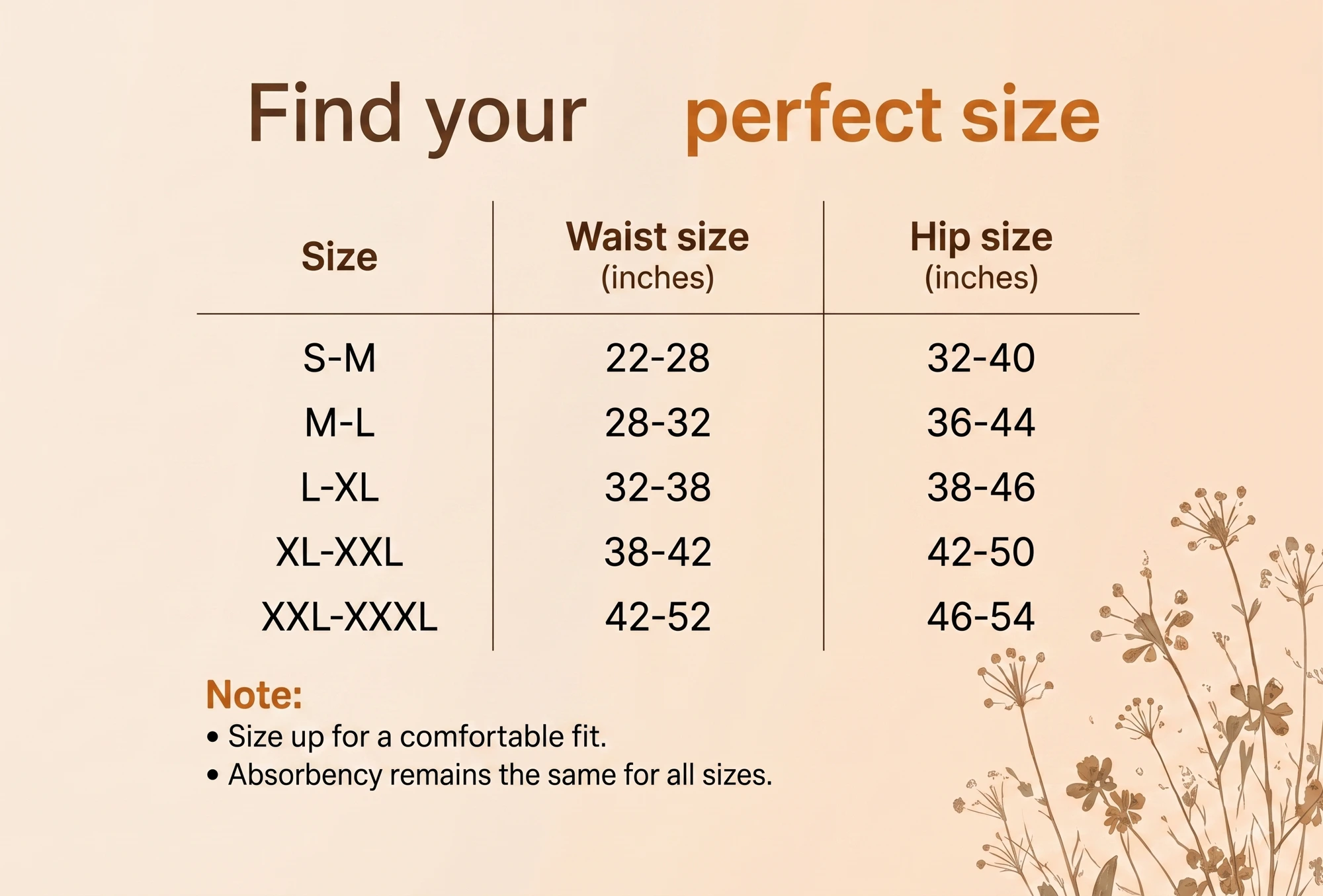 Find your perfect size